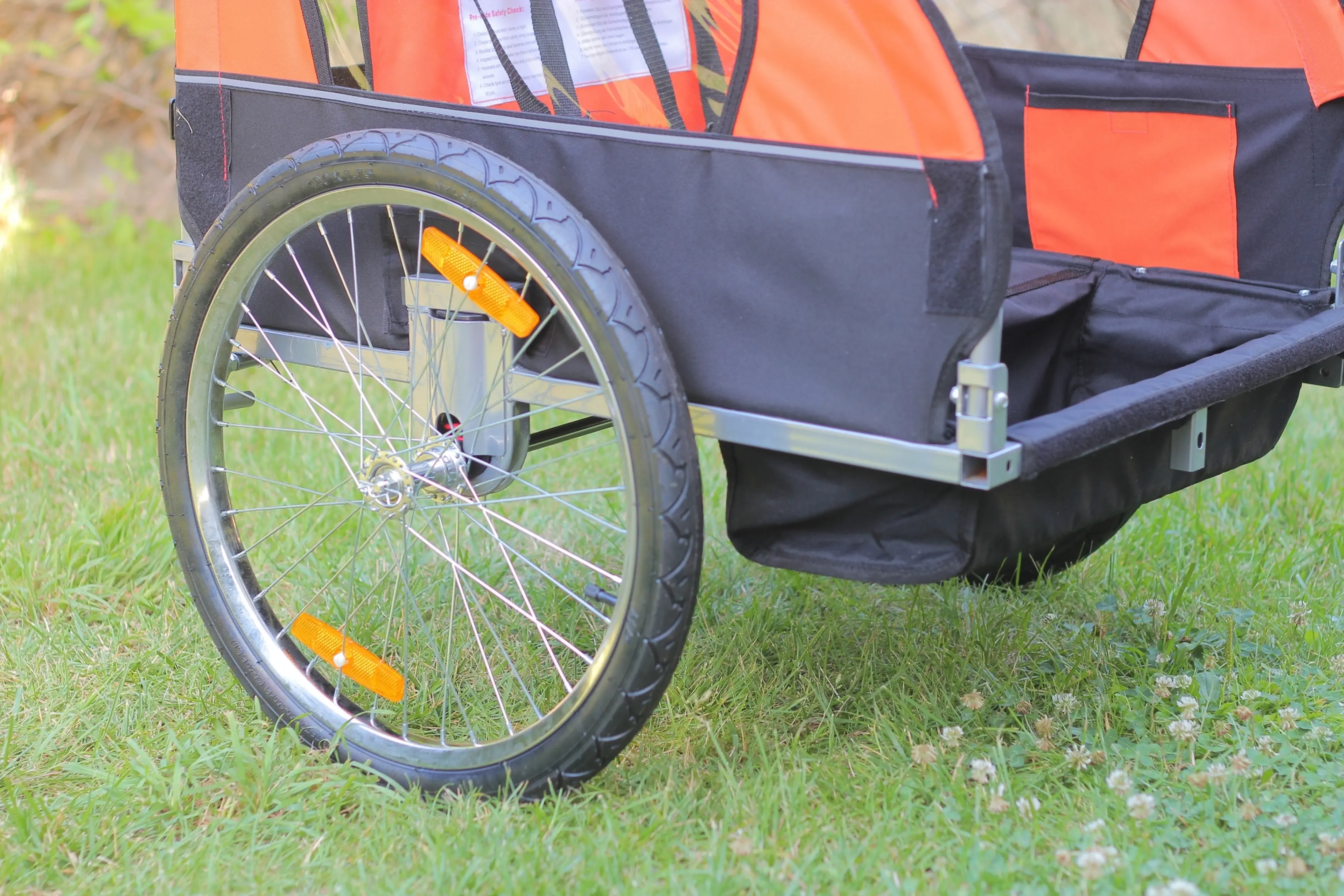 5. Carucior - remorca de bicicleta Samax- portocalie, transport copii