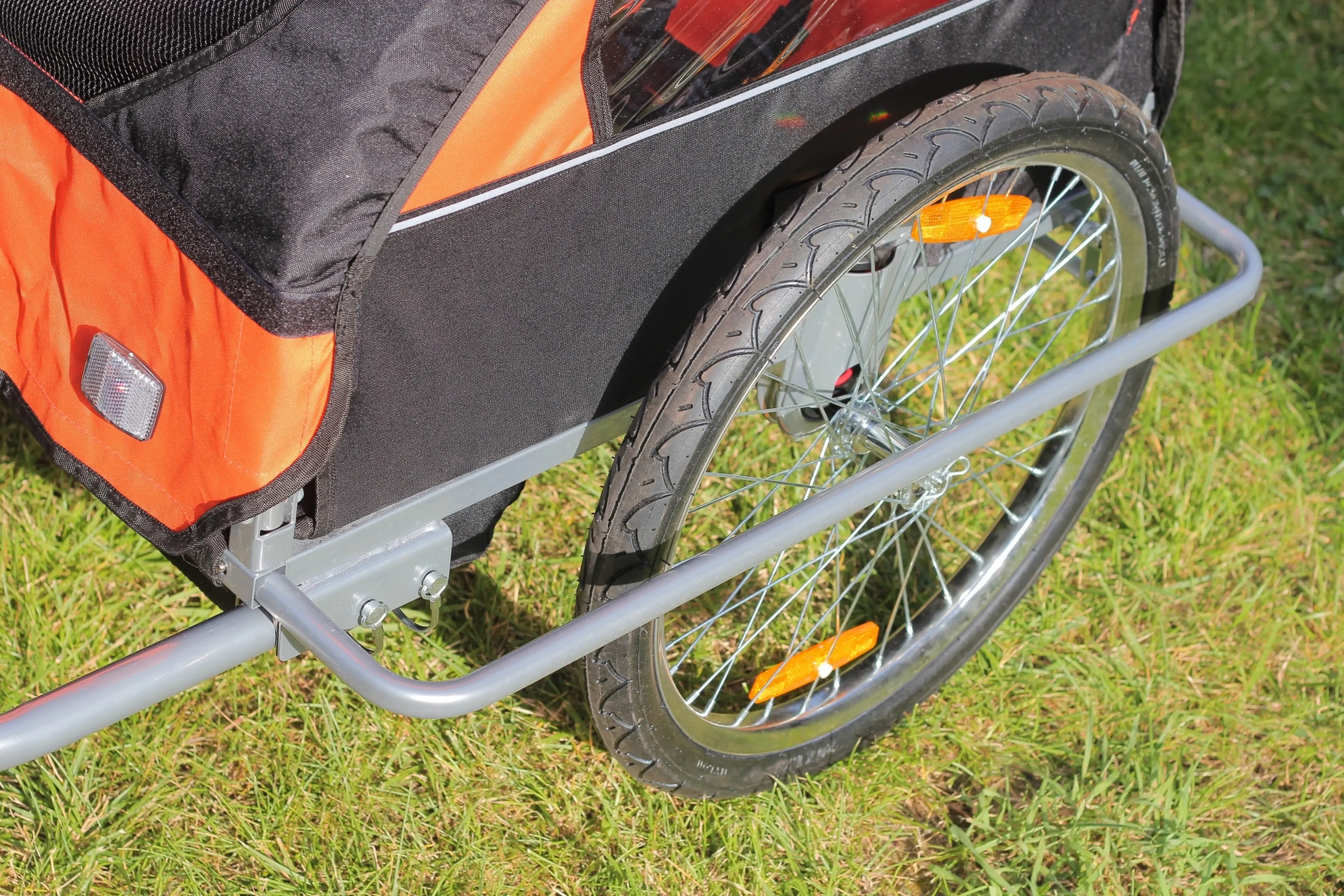 7. Carucior - remorca de bicicleta Samax- portocalie, transport copii